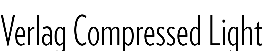 Verlag Compressed Light Font Download Free